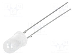 LED; 5mm; white cold; 1120÷1560mcd; 30°; Front: convex; 8500-18000K