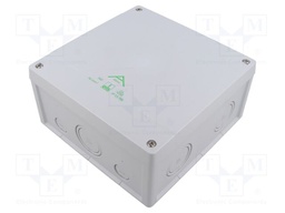 Enclosure: junction box; X: 182mm; Y: 182mm; Z: 90mm; IP55,IP66; grey