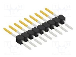 Connector: pin strips; pin header; male; PIN: 9; 2.54mm; SMT; 1x9