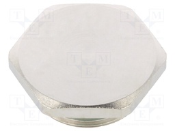 Stopper; M25; IP68; Mat: brass; Body plating: nickel