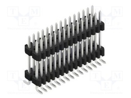 Connector: pin strips; pin header; male; PIN: 30; 1.27mm; SMT; 2x15