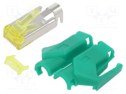 Plug; RJ45; PIN: 8; Cat: 6a; gold-plated; Layout: 8p8c; 27AWG÷24AWG