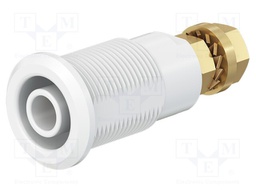 Socket; 4mm banana; 32A; grey; gold-plated; Overall len: 33mm