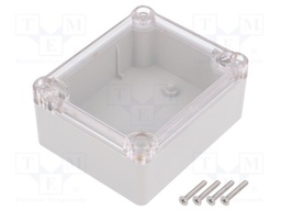 Enclosure: multipurpose; X: 74mm; Y: 89mm; Z: 41mm; ABS; grey; gasket