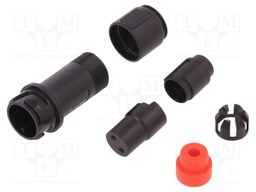 Connector: circular; plug; female; PIN: 2; w/o contacts; for cable