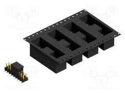 Connector: pin strips; pin header; male; PIN: 18; 2.54mm; SMT; 2x9