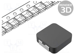 Inductor: wire; SMD; 3.9uH; 500mA; 380mΩ; ±20%; 4.5x3.2x2.6mm; 1MHz