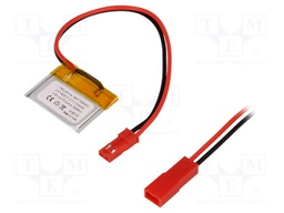 Re-battery: Li-Po; 3.7V; 33mAh; Leads: cables; 1.4x28x17mm