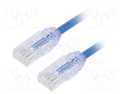 Patch cord; TX6A-28™,U/UTP; 6a; solid; Cu; LSZH; blue; Len: 0.5m