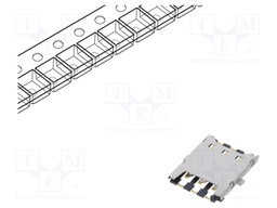 Connector: for cards; Nano SIM; push-pull,with hinged cover; SMT