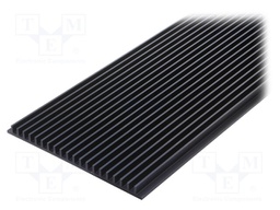 Heatsink: extruded; grilled; black; L: 1000mm; W: 219mm; H: 15mm