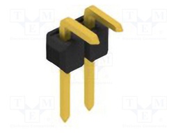 Connector: pin strips; pin header; male; PIN: 2; 2.54mm; THT; 1x2