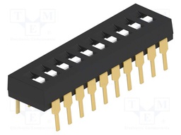 Switch: DIP-SWITCH; Poles number: 10; OFF-ON; 0.025A/24VDC; Pos: 2