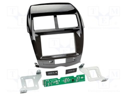 Radio frame; Citroën,Peugeot; 2 DIN; black gloss