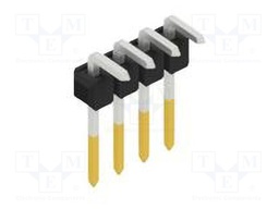 Connector: pin strips; pin header; male; PIN: 4; 2.54mm; THT; 1x4