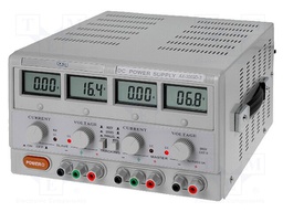 Power supply: laboratory; Channels: 3; 0÷30VDC; 0÷5A; 5VDC/3A