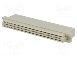 Plug; DIN 41612; type D; female; PIN: 32; a+c; crimped; straight