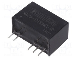 Converter: DC/DC; 2W; Uin: 10.8÷13.2V; Uout: 15VDC; Uout2: -15VDC