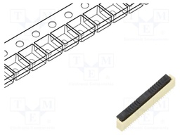 Connector: FFC/FPC; 30V; PIN: 50; vertical; SMT; gold-plated; 0.5A