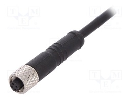 Connector: M5; plug; female; cables; PIN: 4; 1A; straight; IP67; 60V