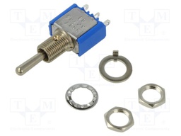 Switch: toggle; SP3T; (ON)-OFF-(ON); 3A/250VAC; 4A/30VDC; 5000