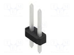 Connector: pin strips; pin header; male; PIN: 2; 2.54mm; THT; 2x1
