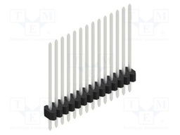 Connector: pin strips; pin header; male; PIN: 14; 1.27mm; THT; 1x14