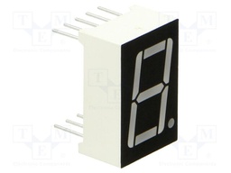Display: LED; 7-segment; 14.2mm; 0.56"; No.char: 1; red; 100mcd