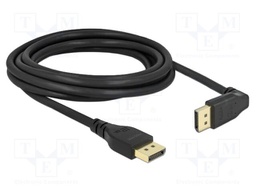 Cable; DisplayPort plug,DisplayPort plug 90° up/down; 3m; black