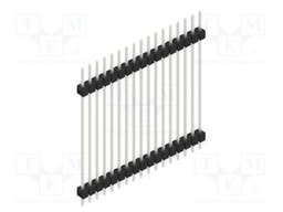 Connector: pin strips; pin header; male; PIN: 17; 2.54mm; THT; 1x17