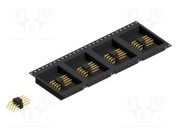 Connector: pin strips; pin header; male; PIN: 8; 2.54mm; SMT; 2x4