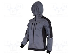 Hoodie; Size: XXXL; grey-black; multi use,slim-fit; 270g/m2