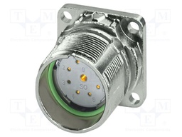 Connector: M23; socket; PIN: 9(8+1); soldering; straight; IP68; 300V