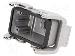 Enclosure: for Han connectors; Han; size 10B; for cable; straight