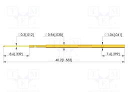 Test probe socket; gold-plated; KS-550; Flange height: 7.6mm