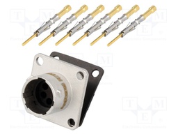 Connector: circular; Series: RT360; socket; male; crimped; PIN: 6