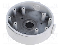 Junction box; Ø108x28.5mm; white; aluminium; Connection: M20