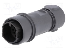 Connector: circular; plug; male; PIN: 16; w/o contacts; for cable