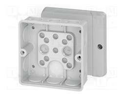 Enclosure: junction box; IP55; with membrane cable glands; grey