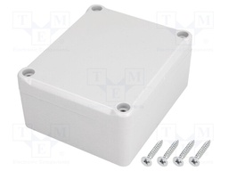Enclosure: multipurpose; X: 74mm; Y: 89mm; Z: 41mm; polystyrene; grey
