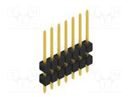 Connector: pin strips; pin header; male; PIN: 7; 2.54mm; THT; 1x7