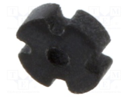 Spacer sleeve; LED; Øout: 3mm; ØLED: 3mm; black; UL94V-0; Mat: PVC