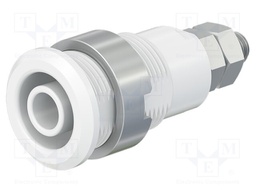 Socket; 4mm banana; 32A; grey; nickel plated; Overall len: 33mm