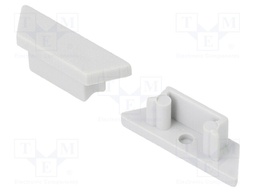Cap for LED profiles; grey; ABS; Application: ARC12