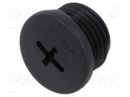 Stopper; polyamide; black; IP68; Entrelec; Gland: M16; 10mm