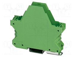 Enclosure base; with FE contact; green; UL94V-0; ME 22,5; Y: 99mm