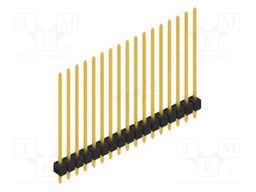 Connector: pin strips; pin header; male; PIN: 17; 2.54mm; THT; 1x17