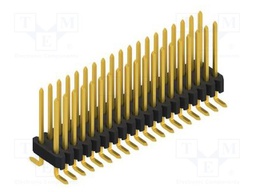Connector: pin strips; pin header; male; PIN: 38; 1.27mm; SMT; 2x19