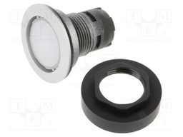 Switch: push-button; 22mm; silver; yes; IP65; flat; Pos: 2; Ø22.3mm