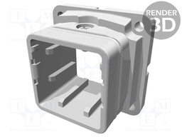 Enclosure: for rectangular connectors; Han; size 3A; with latch